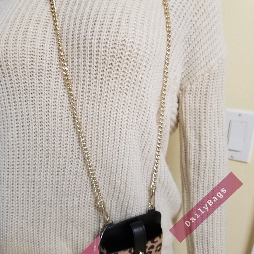 NWT GRAPHIC LEOPARD MULTI BLACK KATE SPADE 100% AUTHENTIC PHONE CROSSBODY - Picture 5 of 11